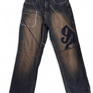 Phat-farm Men's Blue and Navy Jeans